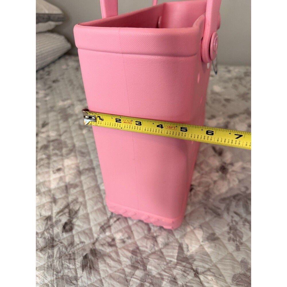 Bogg Bag Bitty Tote Bubblegum Pink Small EVA Beach Pool Bag Waterproof Purse - Picture 9 of 9